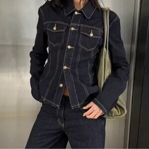 SALE:   NWT Elevated Dark Denim Fitted Jacket